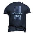 Taxation Is Theft American Flag 4Th Of July Men's 3D T-Shirt Back Print Navy Blue