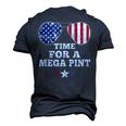 Time For A Mega Pint 4Th Of July Patriotic Sunglasses Men's 3D T-shirt Back Print Navy Blue