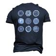 Tree Trunk Pattern Tree Forest Growth Rings Men's 3D T-Shirt Back Print Navy Blue
