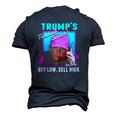Trump’S Trading Secrets Buy Low Sell High Trump Men's 3D T-Shirt Back Print Navy Blue
