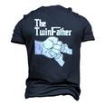 The Twinfather Father Of Twins Fist Bump Men's 3D T-Shirt Back Print Navy Blue