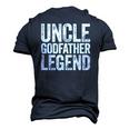 Mens Uncle Godfather Legend Happy Fathers Day Men's 3D T-Shirt Back Print Navy Blue