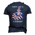 Uncle Sam 4Th Of July Usa Patriot Men's 3D T-Shirt Back Print Navy Blue