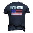 United States Flag Cool Usa American Flags Top Tee Men's 3D T-Shirt Back Print Navy Blue