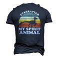 Utahraptor Dinosaur Spirit Animal Paleontologist Men's 3D T-Shirt Back Print Navy Blue