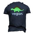 Vegan Dinosaur Green Save Wildlife Men's 3D T-Shirt Back Print Navy Blue