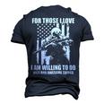 Veterans Day Gifts For Those I Love I Am Willing To Do Nice And Awesome Things Men's 3D Print Graphic Crewneck Short Sleeve T-shirt Navy Blue