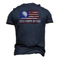 Vintage Best Pappy By Par American Flag Golf Golfer Men's 3D T-Shirt Back Print Navy Blue