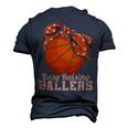 Womens Vintage Busy Raising Ballers Basketball Player Mother 92 Basketball Men's 3D T-shirt Back Print Navy Blue