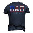 Mens Vintage Dad Fathers Day American Flag Usa Dad 4Th Of July Men's 3D T-Shirt Back Print Navy Blue