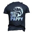 Vintage Reel Cool Pappy Fishing Fathers Day Men's 3D T-Shirt Back Print Navy Blue