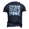 Volleyball Dad Of Outside Hitter Fathers Day Men's 3D T-Shirt Back Print Navy Blue