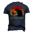 I Do What I Want Black Cat For Women Men Vintage Men's 3D T-Shirt Back Print Navy Blue