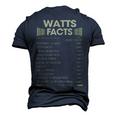 Watts Name Watts Facts Men's 3D T-shirt Back Print Navy Blue