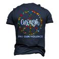 Wear Orange Peace Sign Enough End Gun Violence V2 Men's 3D T-Shirt Back Print Navy Blue