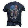 Welder American Flag Welding Usa Patriotic Retro Helmet V2 Men's 3D T-shirt Back Print Navy Blue