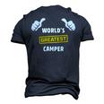 Worlds Greatest Camper Funny Camping Gift Camp T Shirt Men's 3D Print Graphic Crewneck Short Sleeve T-shirt Navy Blue