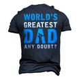 Worlds Greatest Dad Any Doubt Fathers Day T Shirts Men's 3D Print Graphic Crewneck Short Sleeve T-shirt Navy Blue