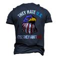 They Hate Us Cuz They Aint Us Bald Eagle 4Th Of July Men's 3D T-shirt Back Print Navy Blue