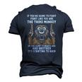 If Youre Going To Fight Fight Like Youre The Third Monkey Men's 3D T-Shirt Back Print Navy Blue