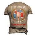 4Th Of July Fireworks Director If I Run You Run Men's 3D T-shirt Back Print Khaki