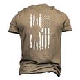 American Flag Hockey Apparel Hockey Men's 3D T-Shirt Back Print Khaki