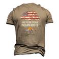 American Grown With Indian Roots India Tee Men's 3D T-Shirt Back Print Khaki