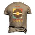 Mens Im An Analog Man In A Digital World Vinyl Vintage Music Men's 3D T-Shirt Back Print Khaki