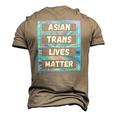 Asian Trans Lives Matter Lgbtq Transsexual Pride Flag Men's 3D T-Shirt Back Print Khaki