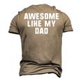 Awesome Like My Dad Father Cool Men's 3D T-Shirt Back Print Khaki
