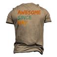 Awesome Since May 1991 Men's 3D Print Graphic Crewneck Short Sleeve T-shirt Khaki