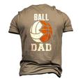 Mens Ball Dad Volleyball Basketball Dad Men's 3D T-Shirt Back Print Khaki