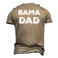 Bama Dad Alabama State Fathers Day Men's 3D T-Shirt Back Print Khaki