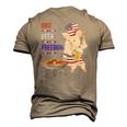 Bbq Beer Freedom Pig American Flag Men's 3D T-Shirt Back Print Khaki