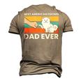 Best American Eskimo Dad Ever Funny American Eskimo Dad Men's 3D Print Graphic Crewneck Short Sleeve T-shirt Khaki