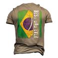 Best Brazilian Dad Ever Brazil Daddy Fathers Day Men's 3D Print Graphic Crewneck Short Sleeve T-shirt Khaki