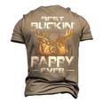 Best Buckin Pappy Ever Deer Hunting Bucking Father Men's 3D Print Graphic Crewneck Short Sleeve T-shirt Khaki