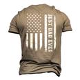 Best Dad Ever Flag American Fathers Day For Dad Son Men's 3D T-Shirt Back Print Khaki