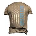 Best Dad Ever Us American Flag For Fathers Day Men's 3D T-Shirt Back Print Khaki
