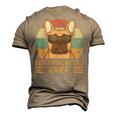 Best Frenchie Dad Ever Funny French Bulldog Dog Owner Men's 3D Print Graphic Crewneck Short Sleeve T-shirt Khaki