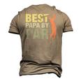 Best Papa By Par Fathers Day Golf Grandpa Classic Men's 3D T-Shirt Back Print Khaki