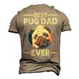 Best Pug Dad Ever Art For Pug Dog Pet Lover Daddy Men's 3D T-shirt Back Print Khaki