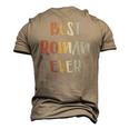 Mens Best Roman Ever Retro Vintage First Name Men's 3D T-Shirt Back Print Khaki