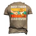 Best Tiger Dad Ever Men's 3D T-shirt Back Print Khaki