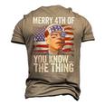 Biden Dazed Merry 4Th Of You KnowThe Thing Biden Men's 3D T-shirt Back Print Khaki