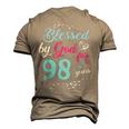 Blessed By God For 98 Years 98Th Birthday Party Celebration Men's 3D T-shirt Back Print Khaki