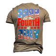 Born On The Fourth Of July 4Th Of July Birthday Patriotic Men's 3D T-shirt Back Print Khaki
