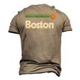 Boston Basketball B-Ball Massachusetts Green Retro Boston Men's 3D T-Shirt Back Print Khaki