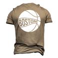 Boston Retro City Massachusetts State Basketball Men's 3D T-Shirt Back Print Khaki