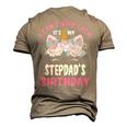 I Cant Keep Calm Its My Stepdad Birthday Bday Unicorn Men's 3D T-shirt Back Print Khaki